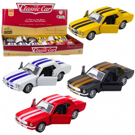 Klassikaline pull-back metallauto avatavate ustega 1:32 mix