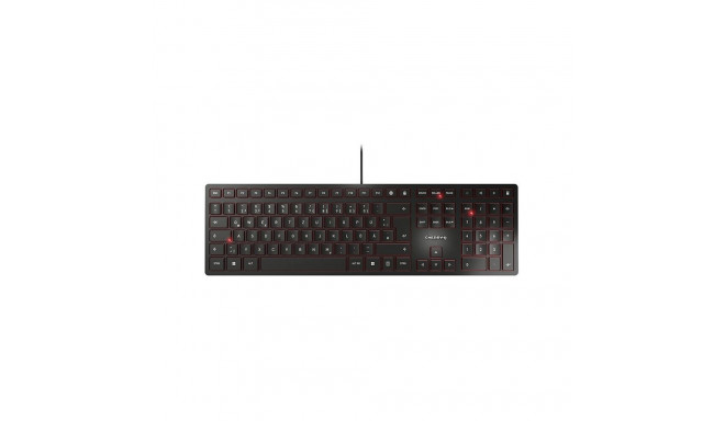 Cherry KC 6000 Slim USB must QWERTZ DE klaviatuur