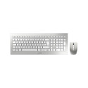 Cherry DW 8000 RF juhtmevaba hõbedane klaviatuur valge QWERTZ DE