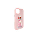 Nimmy ümbris iPhone 15 6.1" roosa prillidega lahe kass