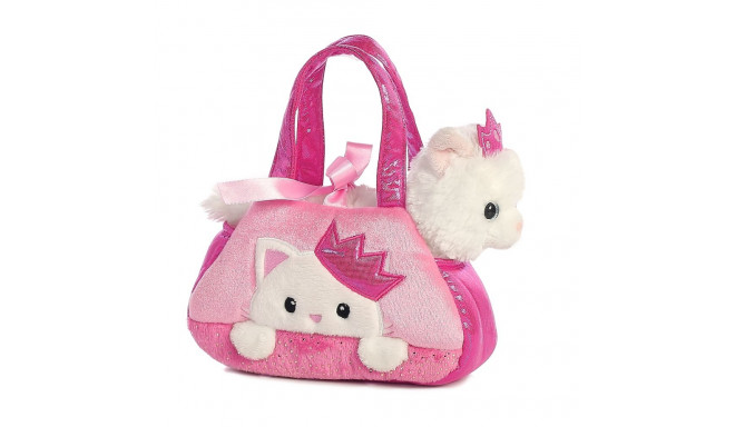AURORA Fancy Pals Plush Princess Cat in a pink bag, 20 cm