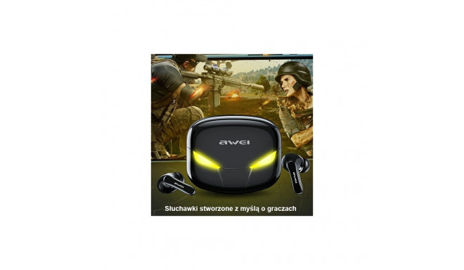 AWEI Bluetooth 5.0 T35 TWS headphones + docking station gaming black