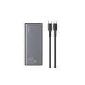 USAMS Powerbank PB59 30000mAh 65W 2xQC3.0 + PD kiirlaadimine must CMXLOGTC01 (US-CD165) + U kaabel