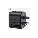 USAMS seinadapter 2xUSB T55 12W 4-ühes US/AU/EU/UK must CC173TC01 (US-CC173) universaalne reisilaadi USAMS seinadapter 2xUSB T55 12W 4-ühes US/AU/EU/UK must CC173TC01 (US-CC173) universaalne reisilaadi
