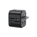 USAMS seinadapter 2xUSB T55 12W 4-ühes US/AU/EU/UK must CC173TC01 (US-CC173) universaalne reisilaadi USAMS seinadapter 2xUSB T55 12W 4-ühes US/AU/EU/UK must CC173TC01 (US-CC173) universaalne reisilaadi