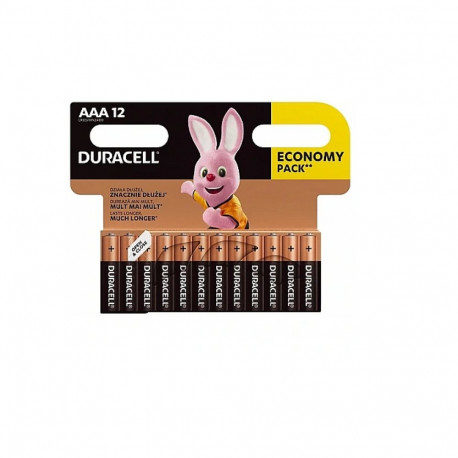 Duracell AAA MN2400 Alkaline LR03 1.5V Batteries (12pcs) (EU Blister)