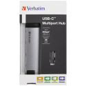 Verbatim USB-C Hub Adapter - USB-C/2xUSB-A 3.0/HDMI/Ethernet aluminum 49141