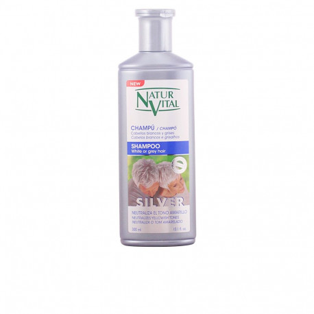 NATUR VITAL CHAMPÚ SILVER cabello blanco y gris 300 ml