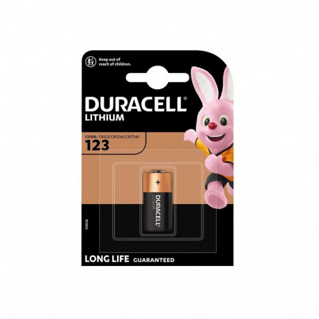 Battery - Duracell CR123 Lithium 3V 21g 34.5mm x 17mm
