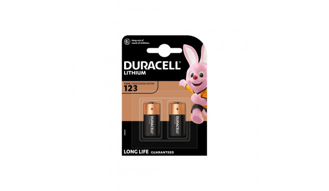 Battery - Duracell CR123 Lithium 3V 2-Pack