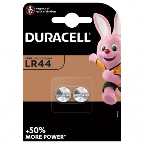 Battery - Duracell LR44 A76 V13GA Alkaline 1.5V 2 Pcs