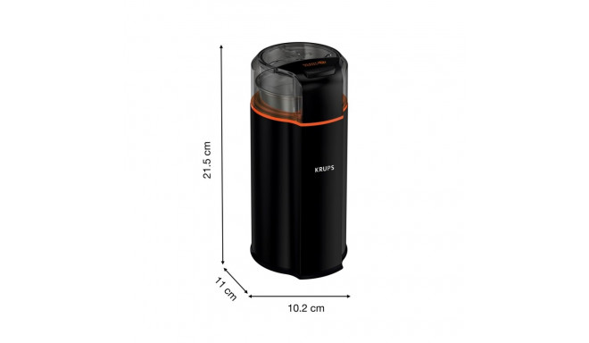 Coffee Grinder - Krups Silent Vortex GX3328 175W Blade 90g Capacity Black