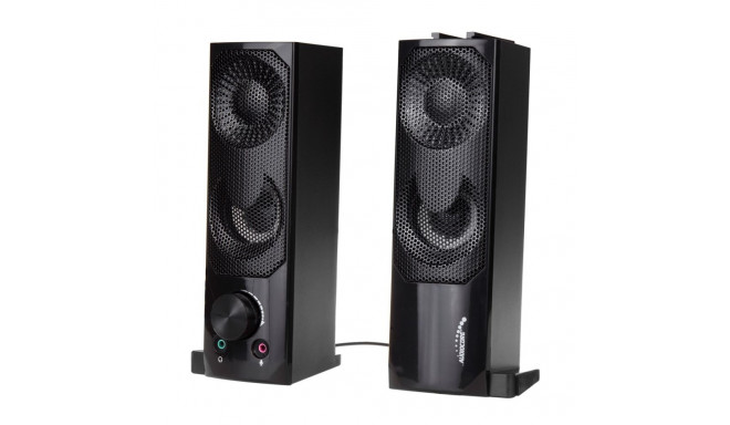 Audio Speaker - 2 in 1 PC Soundbar 6W RGB LED USB 3.5mm