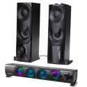 Audio Speaker - 2 in 1 PC Soundbar 6W RGB LED USB 3.5mm