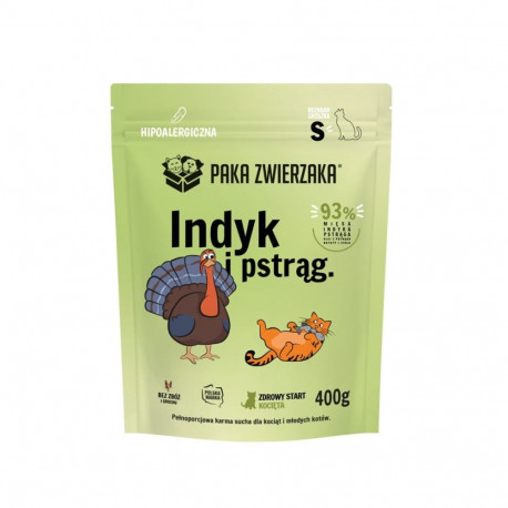 Cat Food - PAKA ZWIERZAKA Kitten Turkey with Trout S 400g