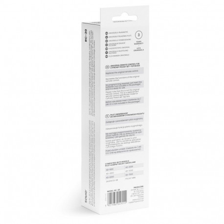 Remote Control - Savio RC-20 IR Wireless DTV TV 39 Buttons 10m Range