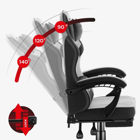 Gaming Chair - Force 3.7 Adjustable Backrest, 47 cm Seat Width, Grey