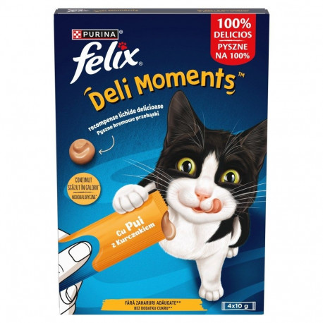 Cat Treat - PURINA Felix Deli Moments Chicken Gluten-Free Paste 4x10g