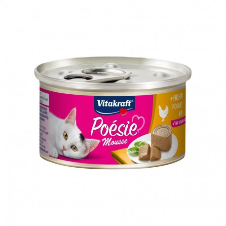 Cat Food - VITAKRAFT POESIE Mousse Chicken Wet Food 85g Gluten-Free