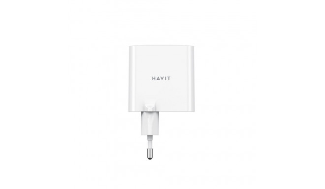 Charger - Havit UC45 EU 45W Dual-Port USB Type-C Fast Charger Black