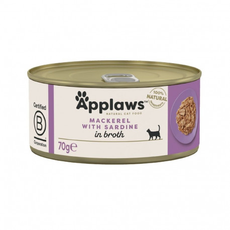 Cat Food - APPLAWS Mackerel with Sardine in Broth 70g
