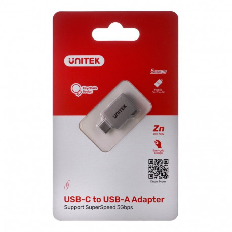 Adapter - UNITEK A1025GNI USB-C to USB-A 3.1 Gen1 5 Gbit/s OTG