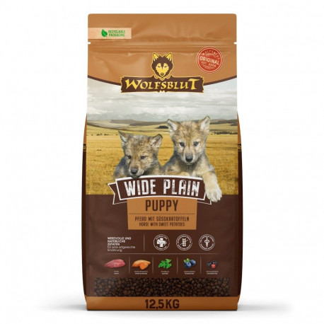 Dog Food - WOLFSBLUT Wide Plain Puppy Horse & Sweet Potatoes 12.5kg