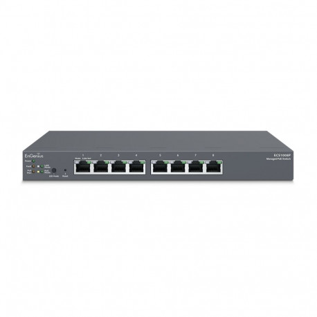 Networking Switch - EnGenius CloudSwitch L2Plus 8 PoE 8 Gigabit Ports 55W PoE