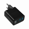 Mobile Device Charger - Gembird TA-UC-PDQC30LCD-BK-02 Universal AC Fast Charging Black