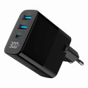 Mobile Device Charger - Gembird TA-UC-PDQC30LCD-BK-02 Universal AC Fast Charging Black