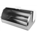 Kitchen Storage - Maestro MR-1676 Bread Loaf Stainless Steel Hinged Lid White