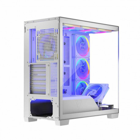 Computer Case - MODECOM VOLCANO STELLAR ARGB MIDI ATX 8F USB-C White