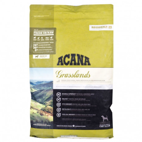 Dog Food - Acana Regionals Grasslands 6 kg Grain-Free Duck 35% Protein