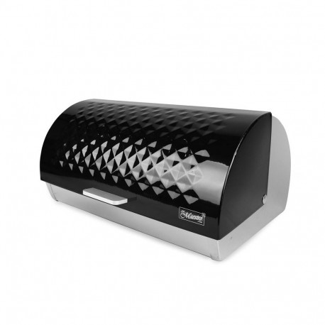 Kitchen Storage - Maestro MR-1676 Breadbox Black Stainless Steel