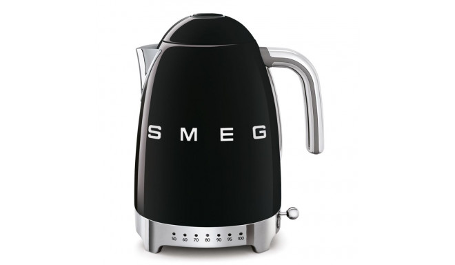 Electric Kettle - Smeg 50's Style KLF04BLEU 1.7L, 7 Temp Settings, Black