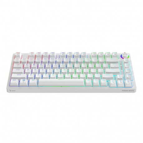 Wireless Keyboard - SAVIO PHENIX WHITE Gateron Red Pro 82 Keys RGB