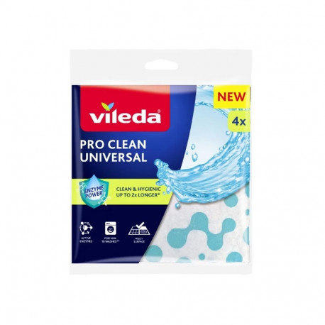 Cleaning Cloth - Vileda Pro Clean Universal with Enzymes 4 pcs.