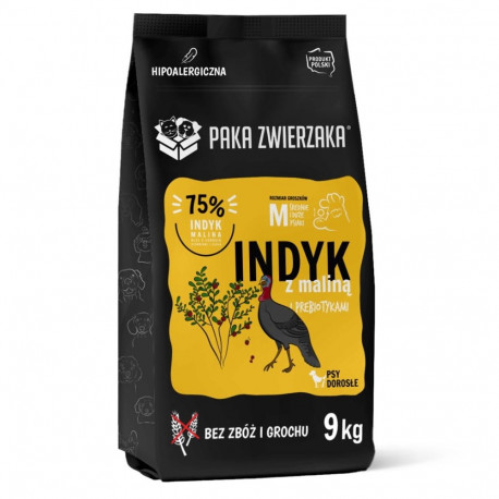 Dog Food - PAKA ZWIERZAKA Turkey Raspberry M Grain-Free 9kg