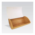 Kitchen Storage - Maestro MR-1775 Bread Box Bamboo Metal Ivory