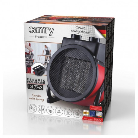 Ceramic Heater - Camry CR 7743 2400W Red