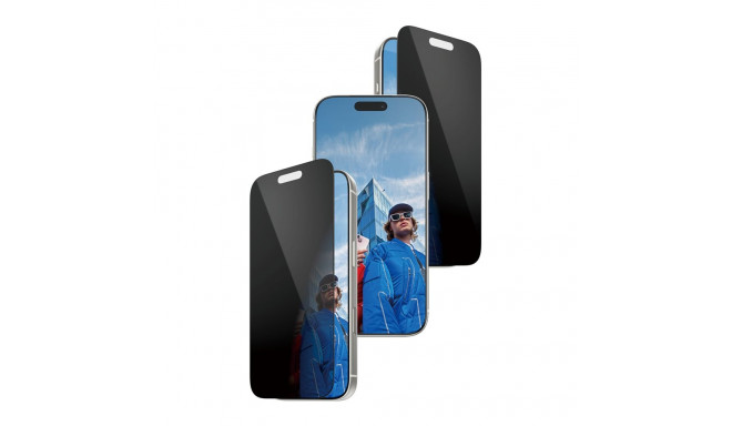 Kiirpaigaldusega kaitseklaas privaatsusfiltriga Apple iPhone 17 Pro, Ultra-Wide Fit, PanzerGlass