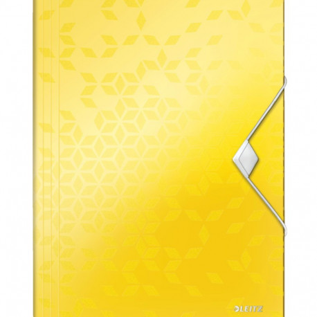 Kummiga mapp Leitz WOW PP A4 kollane