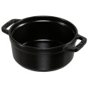 Staub Cocotte 12cm ümmargune must, malm