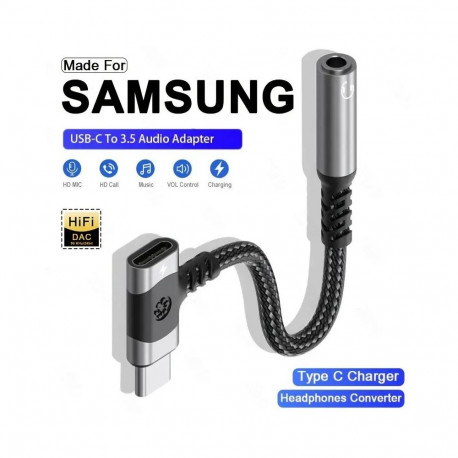 PremiumCord Adapter USB-C /3.5mm jack with DAC chip + USB-C for charging 12,5cm