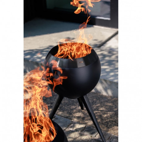 HOFATS MOON 45 all black Fire Basket with high stand