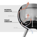HOFATS MOON 45 all black Fire Basket with high stand