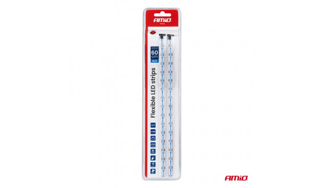 LED COB ribad 2x30 cm 12 V sinine