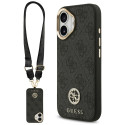 Guess 4G Strass Logo & Big Strap Metal Buttons MagSafe Case for iPhone 17 - Black