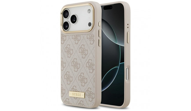 Guess 4G Logo Plate MagSafe Case for iPhone 17 Pro Max - Pink