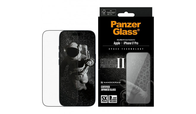 PanzerGlass Ceramic II Ultra-Wide Fit EasyAligner for iPhone 17 Pro